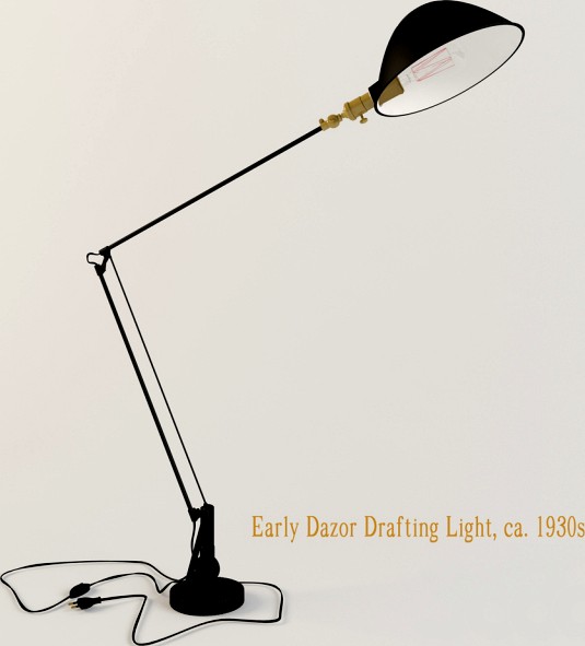 Early Dazor Drafting Light, ca. 1930s