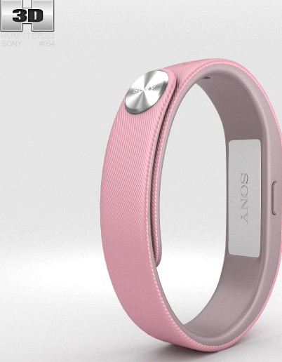 Sony Smart Band SWR10 Pink3d model
