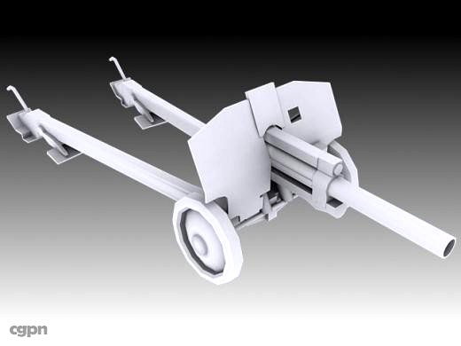 Soviet M30 122mm Howitzer3d model