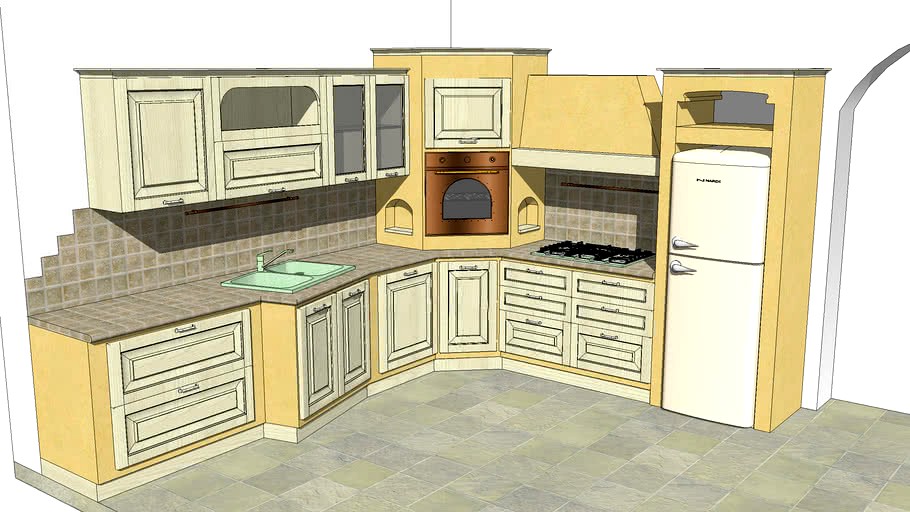 cucina muratura decapè