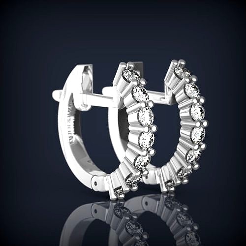 Fashion jewelry earrings 3d printable model | 3D