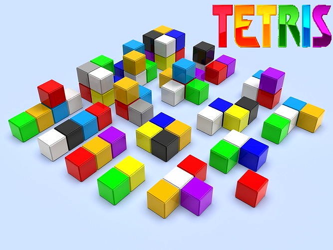 Tetris constructor set 3D model for 3D printing  | 3D