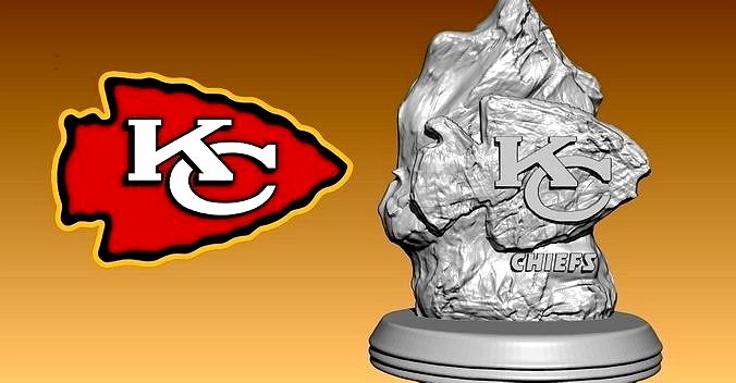 Statue The Kansas City Chiefs - NFL - model 3d print - CNC wood | 3D