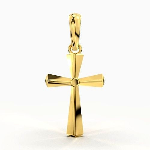 JESUS CROSS GOLD PENDANT | 3D