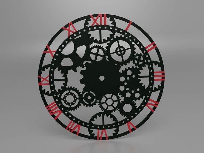gear wall clock  | 3D