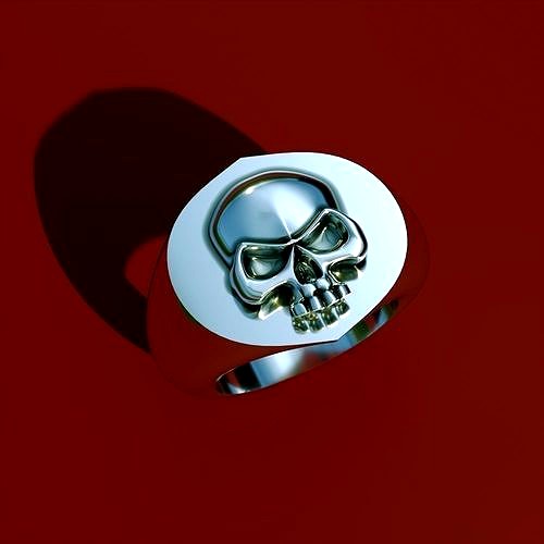 skull ring without jaw 3D print model | 3D