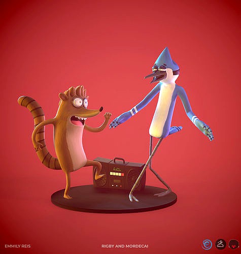 Rigby and Mordecai - 3D Print | 3D