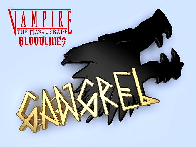 Vampire The Masquerade Bloodlines cosplay Gangrel pendant  | 3D