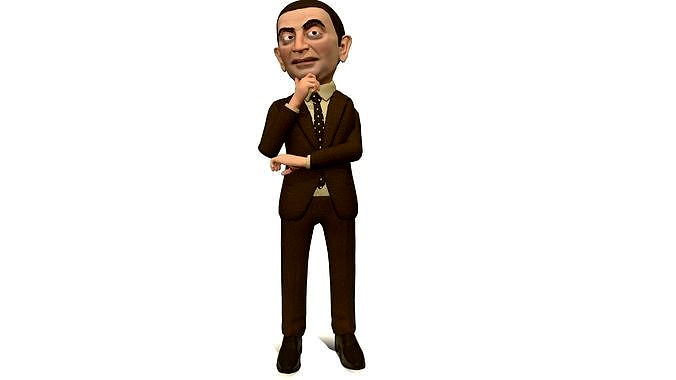 Mister pees man rigged animated game 3d character
