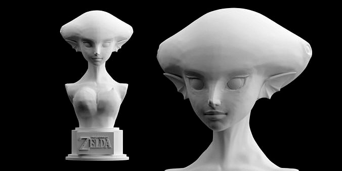 Zelda Princess Ruto Ocarina Of Time Statue Figure 3D printing | 3D