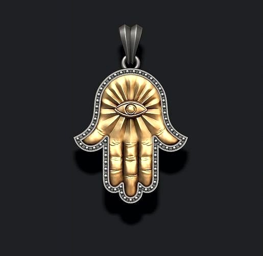 Hamsa pendant | 3D