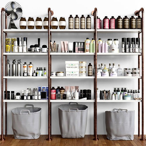Cosmetic set on the shelves Beauty Salon