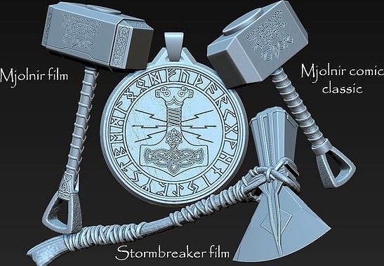 Thor Hammer Pack - Mjolnir and Stormbreaker | 3D