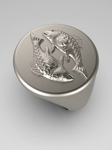 Zodiac ring Pisces 003 | 3D