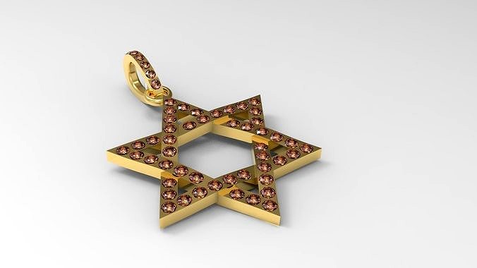 Star of David Pendant Jewish Symbol | 3D