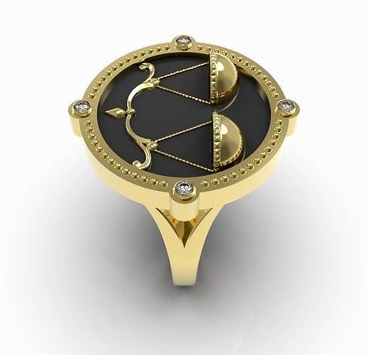 Zodiac ring Libra | 3D