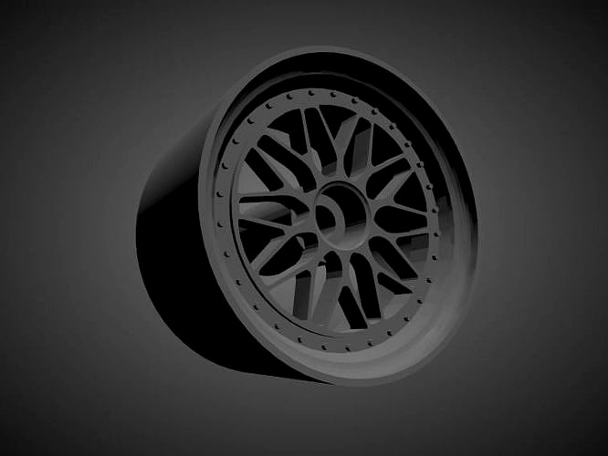 HRE CS300 rims with Brakes and tires for Hot Wheels | 3D