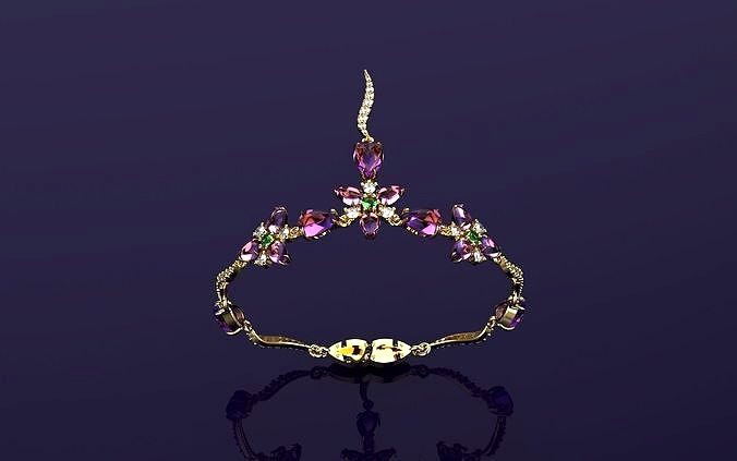 Bracelet Fusion Flowers - Jewelry 3D - PS-07 | 3D