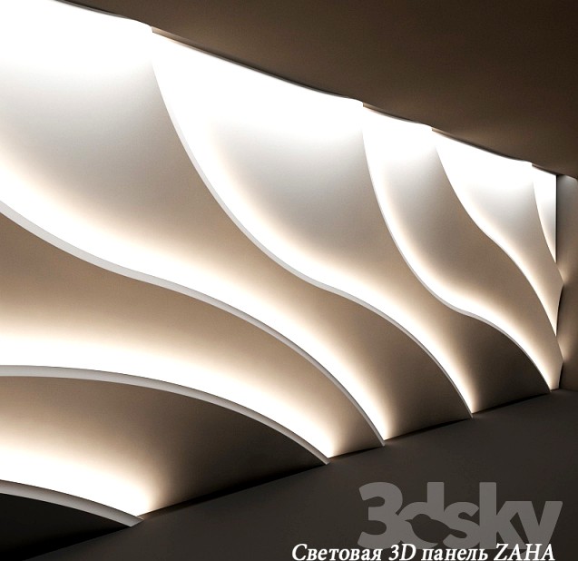 Light 3D panel ZAHA