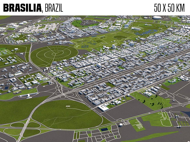 Brasilia Brazil 50x50km