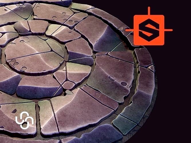 Stylized Ground with Circular Pattern  - Tutorial Include