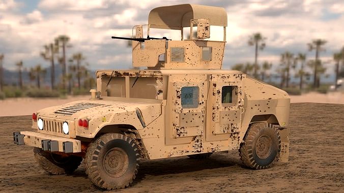 Armored Humvee with chicken basket