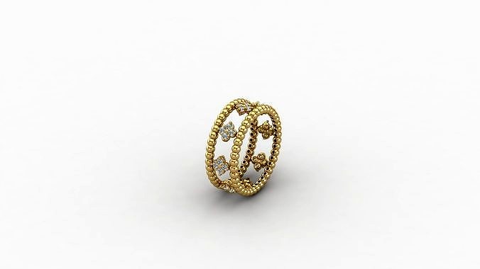 Lumpy Flowers Ring | 3D