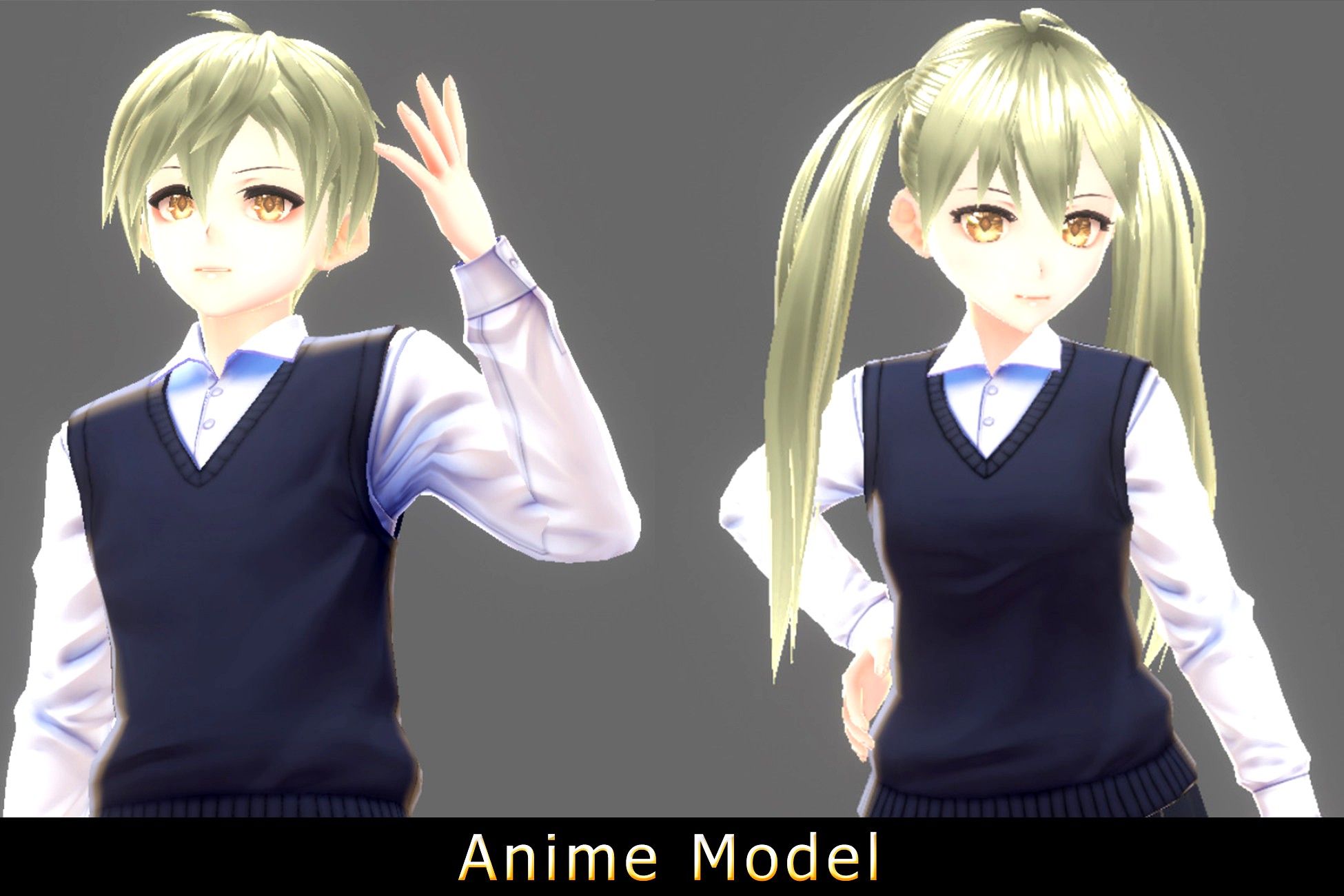 mirai nikki - yuno gasai - squid game - vrm model 3D Model in Woman 3DExport