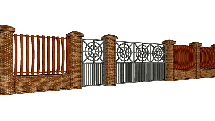 Gate & Fence 3d model