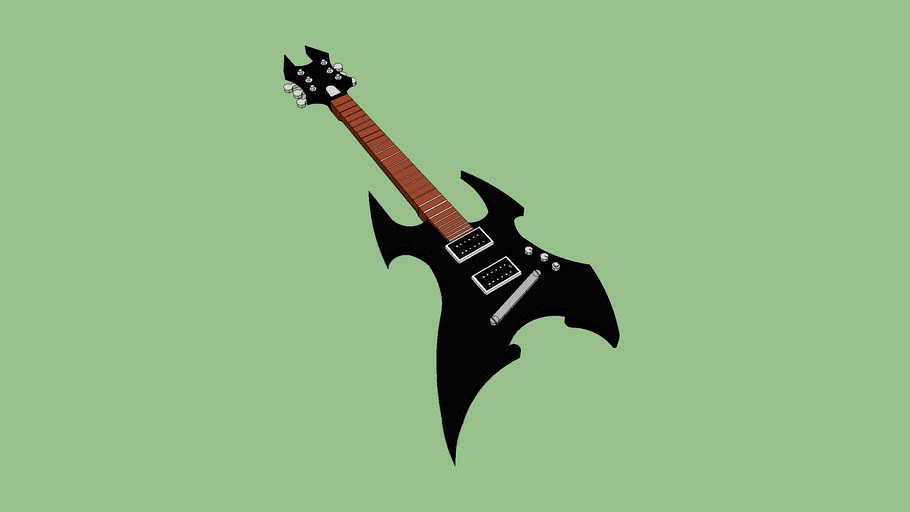 black electric guitar