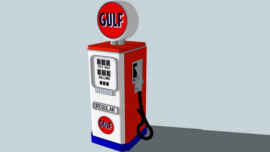 Old Style Gulf Gas Pump
