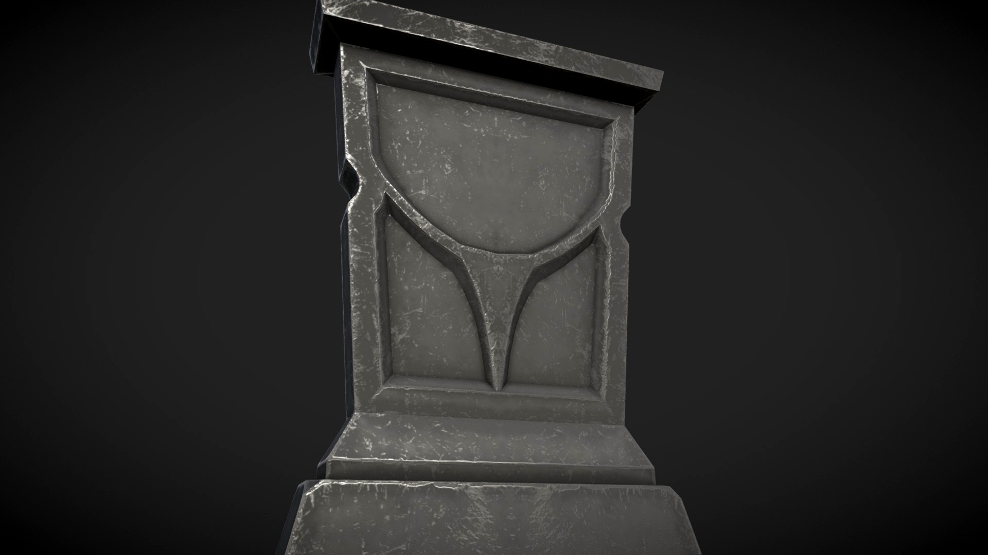 Lowpoly Cemetery Tombstone prop