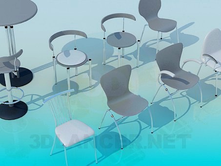 3D Model Variety of chairs