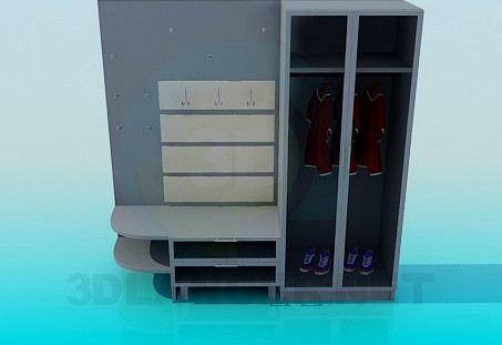 3D Model Cupboard in the entrance hall