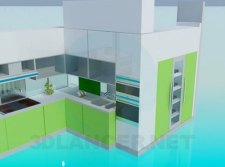 3D Model Kitchen minimalism