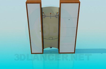 3D Model Cupboard in the entrance hall