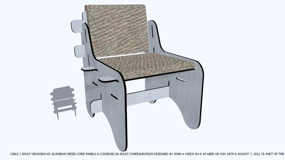 CHAIR ADULT / CHILD KD DESIGNED BY JOHN A WEICK RA & AP LEED