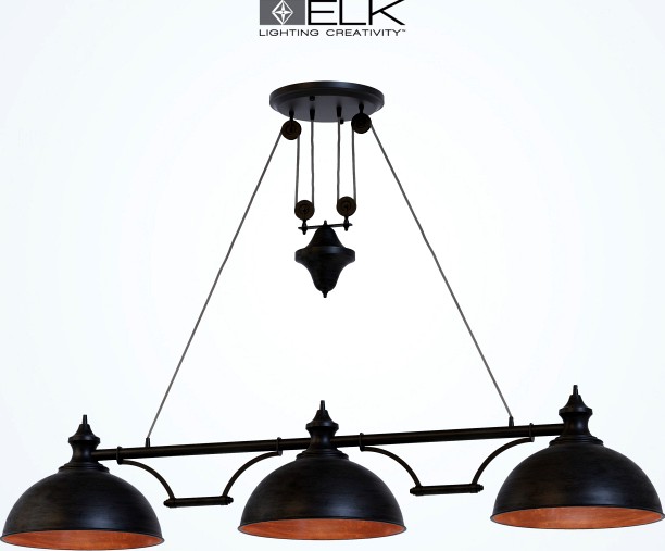 ELK Lighting Farmhouse 3 Light Billiard