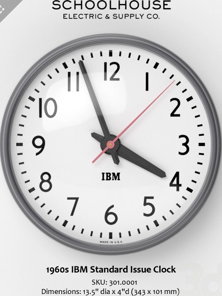 Schoolhouse Electric - 1960s IBM Standard Issue Clock