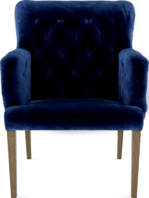 Bright Home Cynthia Tufted Navy Velvet Modern Armchair