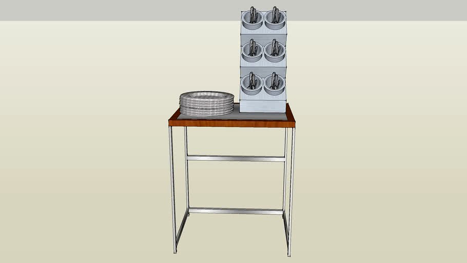 Dinner and flatware stand