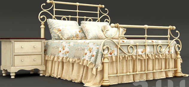 кровать в стиле прованс