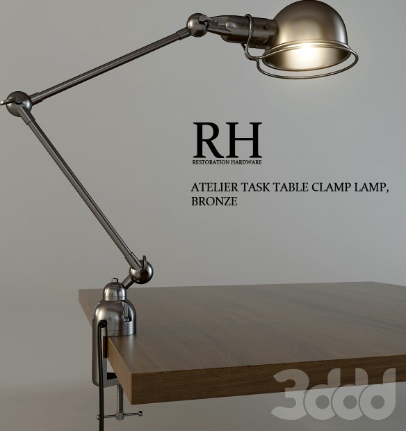 Светильник Restoration Hardware ATELIER TASK TABLE CLAMP LAMP BRONZE