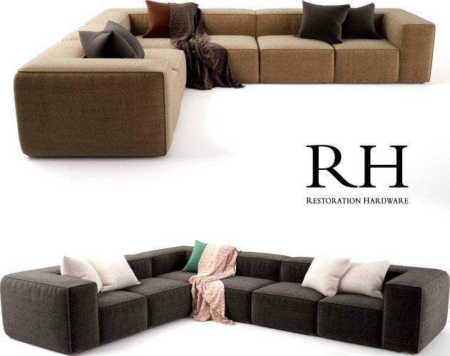 RH Fulham Upholstered Customizable Sectional