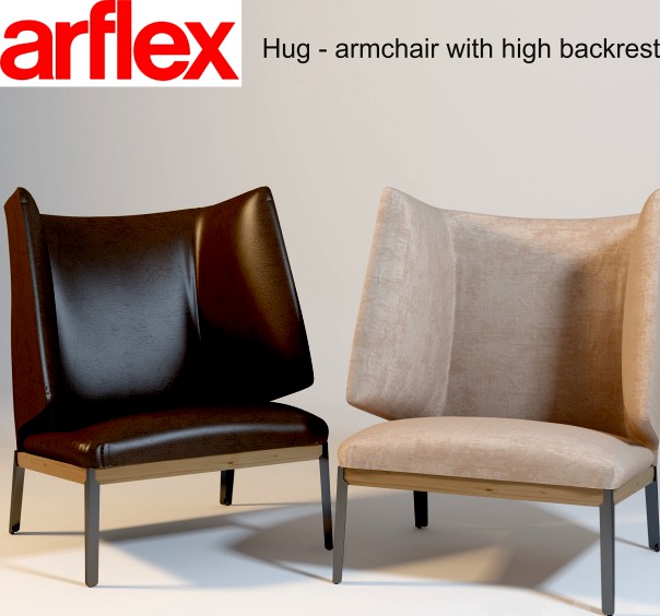 Hug - armchair with high backrest