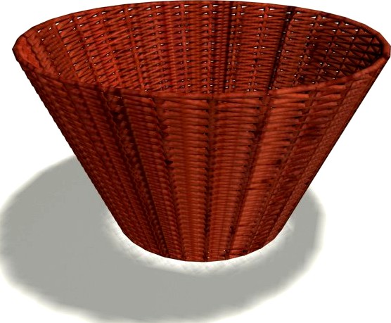 wood basket3d model