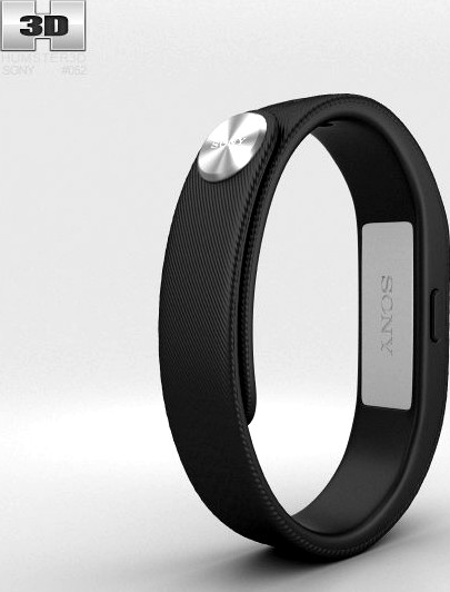 Sony Smart Band SWR10 Black3d model