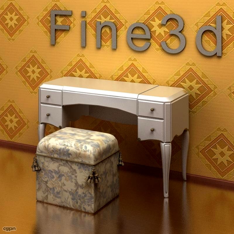 antique-09-075-Make-up Desk3d model