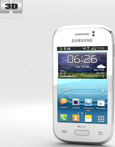 Samsung Galaxy Young White3d model