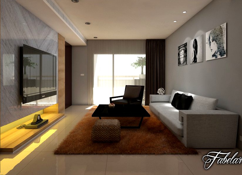 Living room 013d model